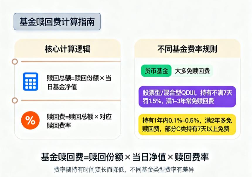 基金赎回的手续费怎么计算？