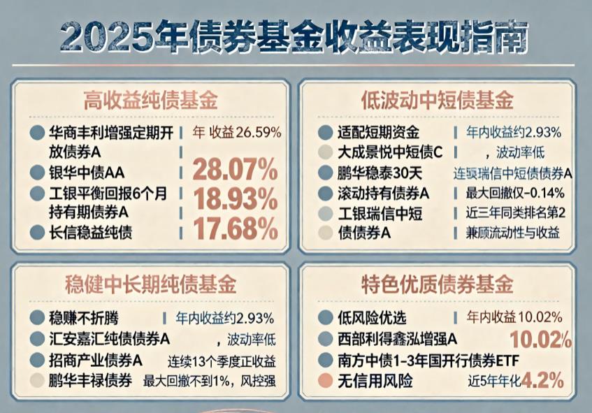 2025年收益好的债券基金有哪些推荐？