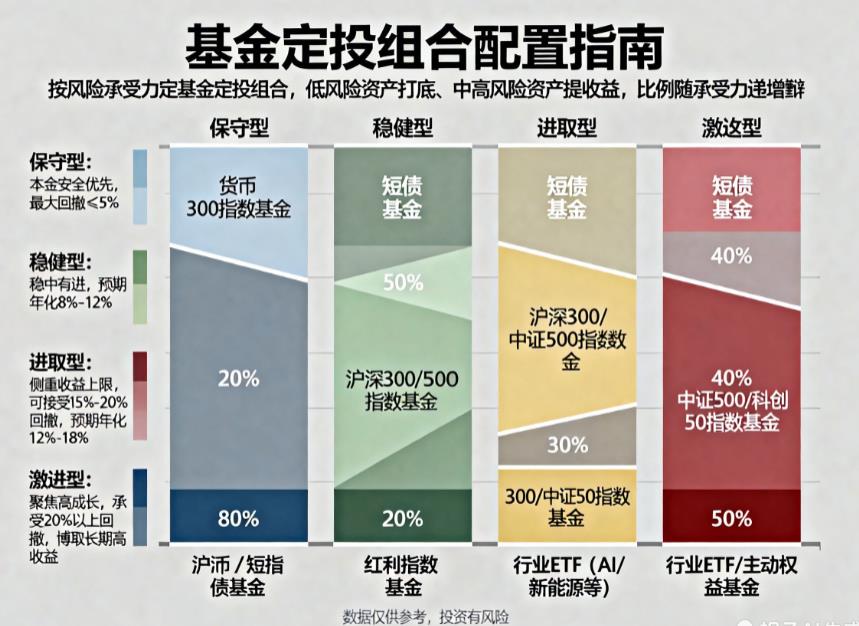 不同风险承受能力该怎么选基金定投组合？