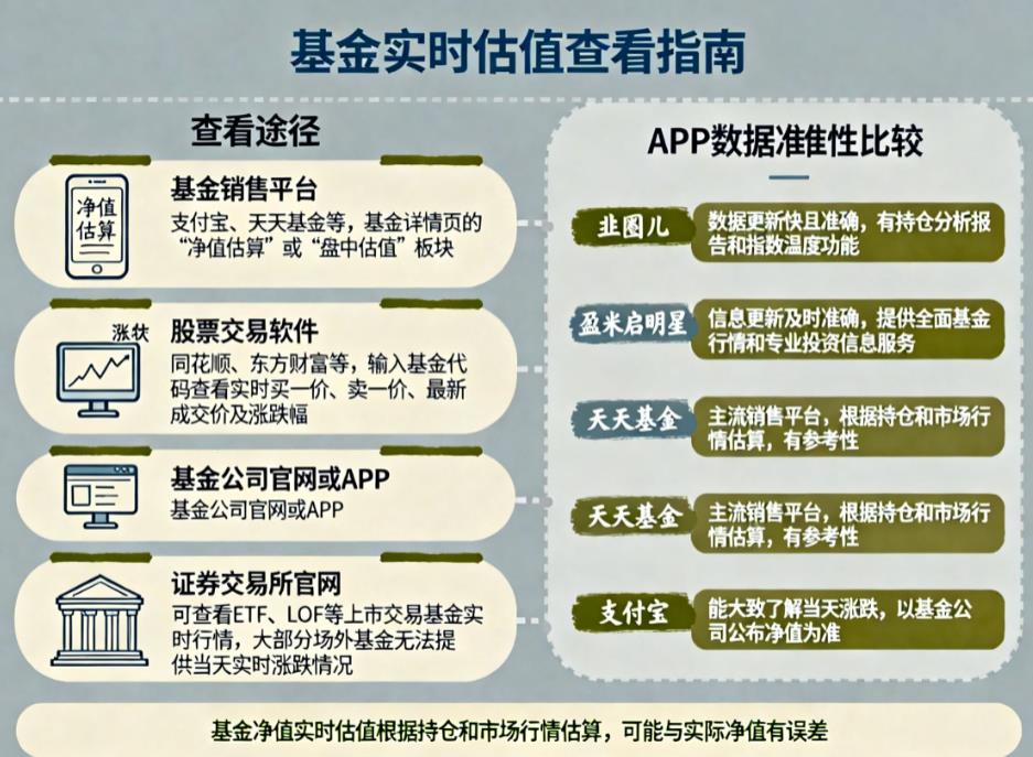 基金当天的实时涨跌在哪儿能看？哪个APP的数据比较准？