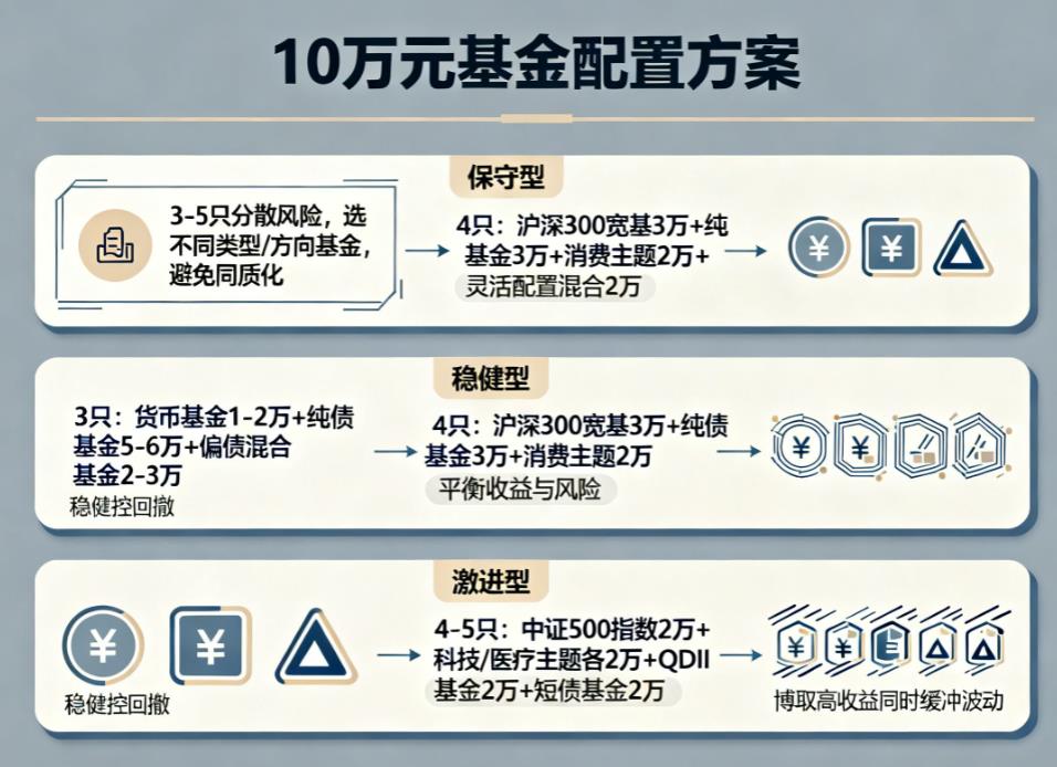 10万元买基金,分几只买分散风险最合适?