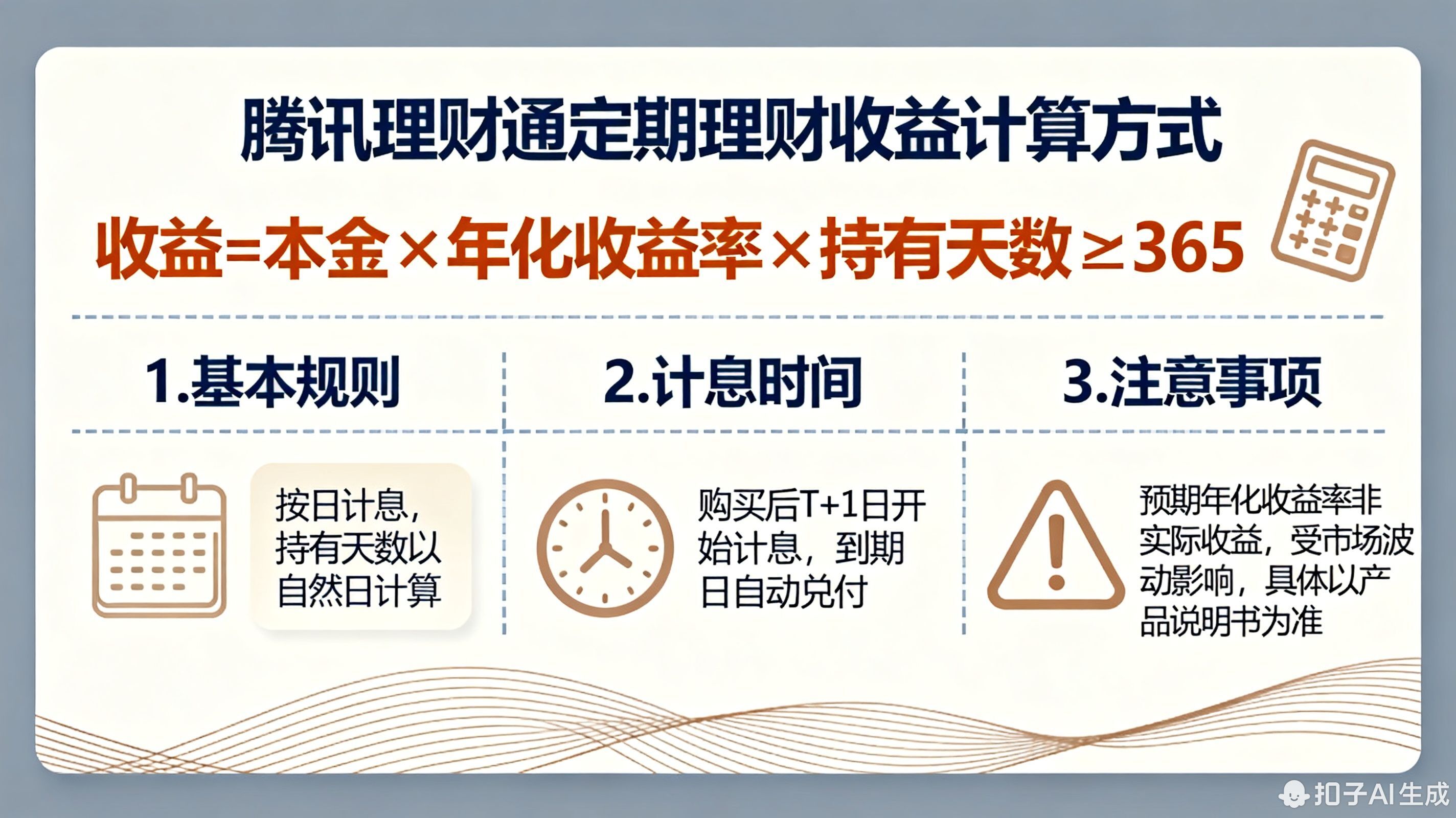 腾讯理财通定期理财的收益计算方式是怎样的?
