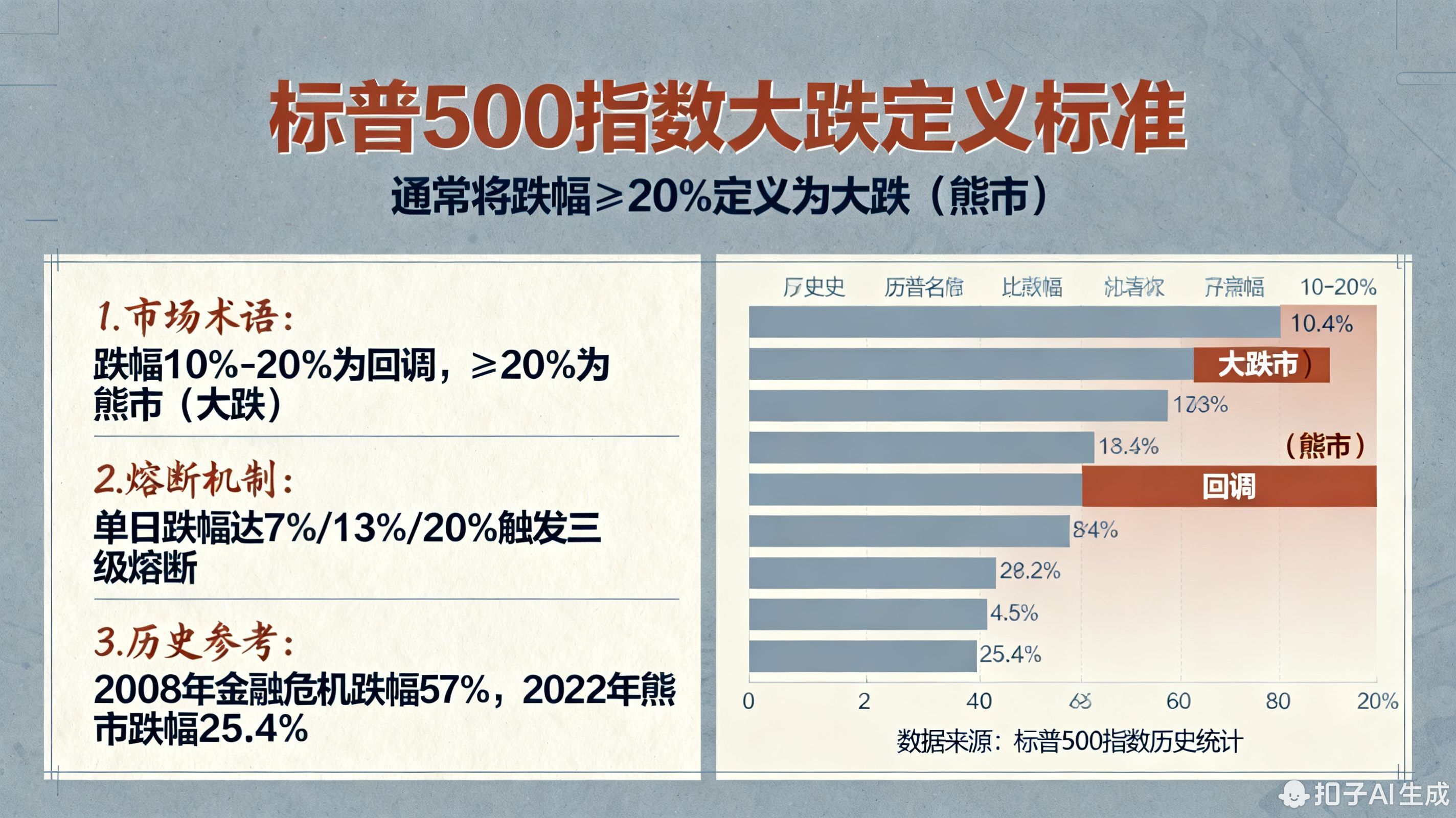 标普500指数大跌通常定义为跌幅多少?
