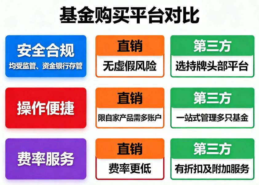 基金公司直销平台和第三方平台哪个更靠谱？