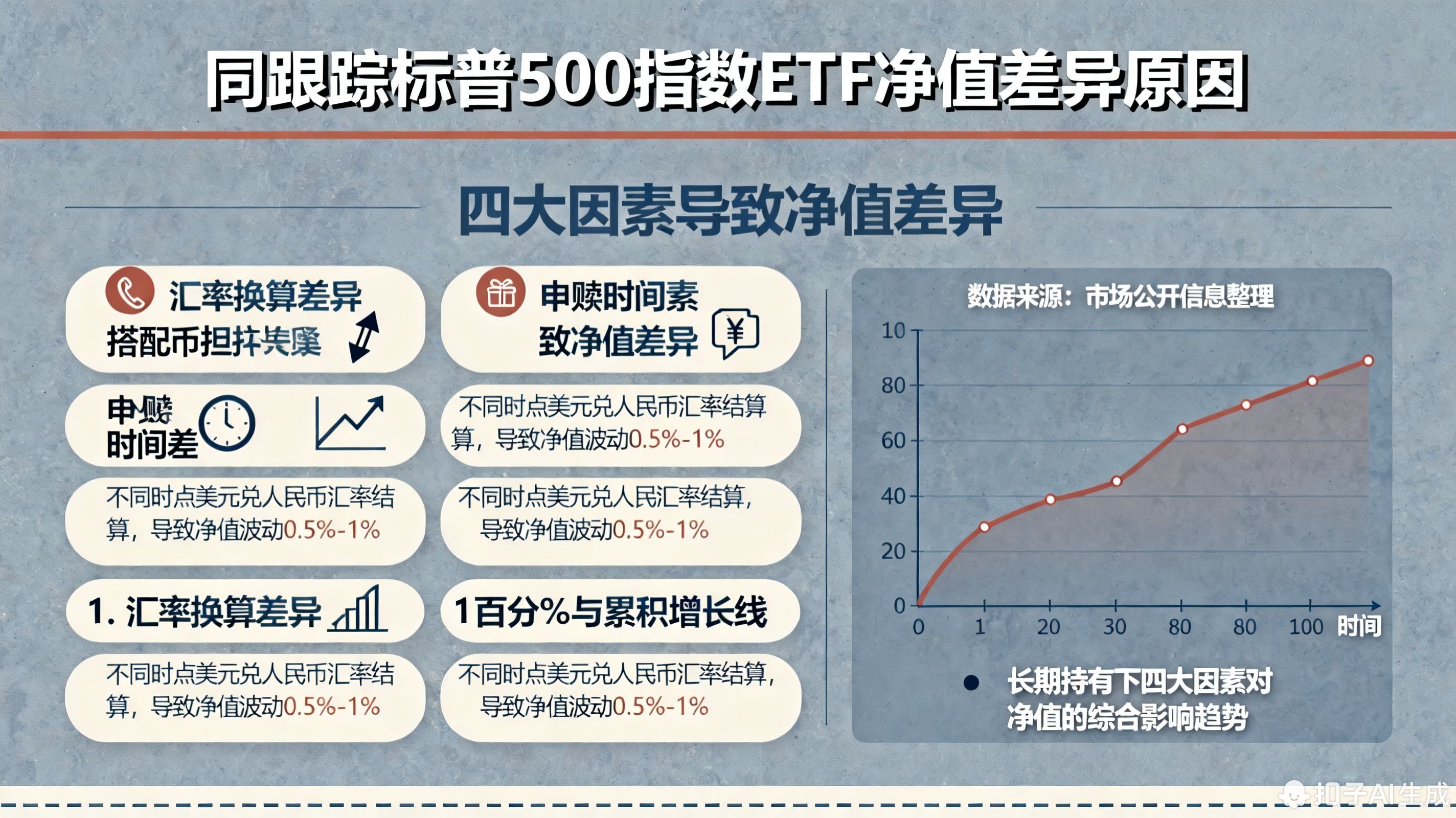 跟踪同一标普500指数的ETF，为什么净值不一样?
