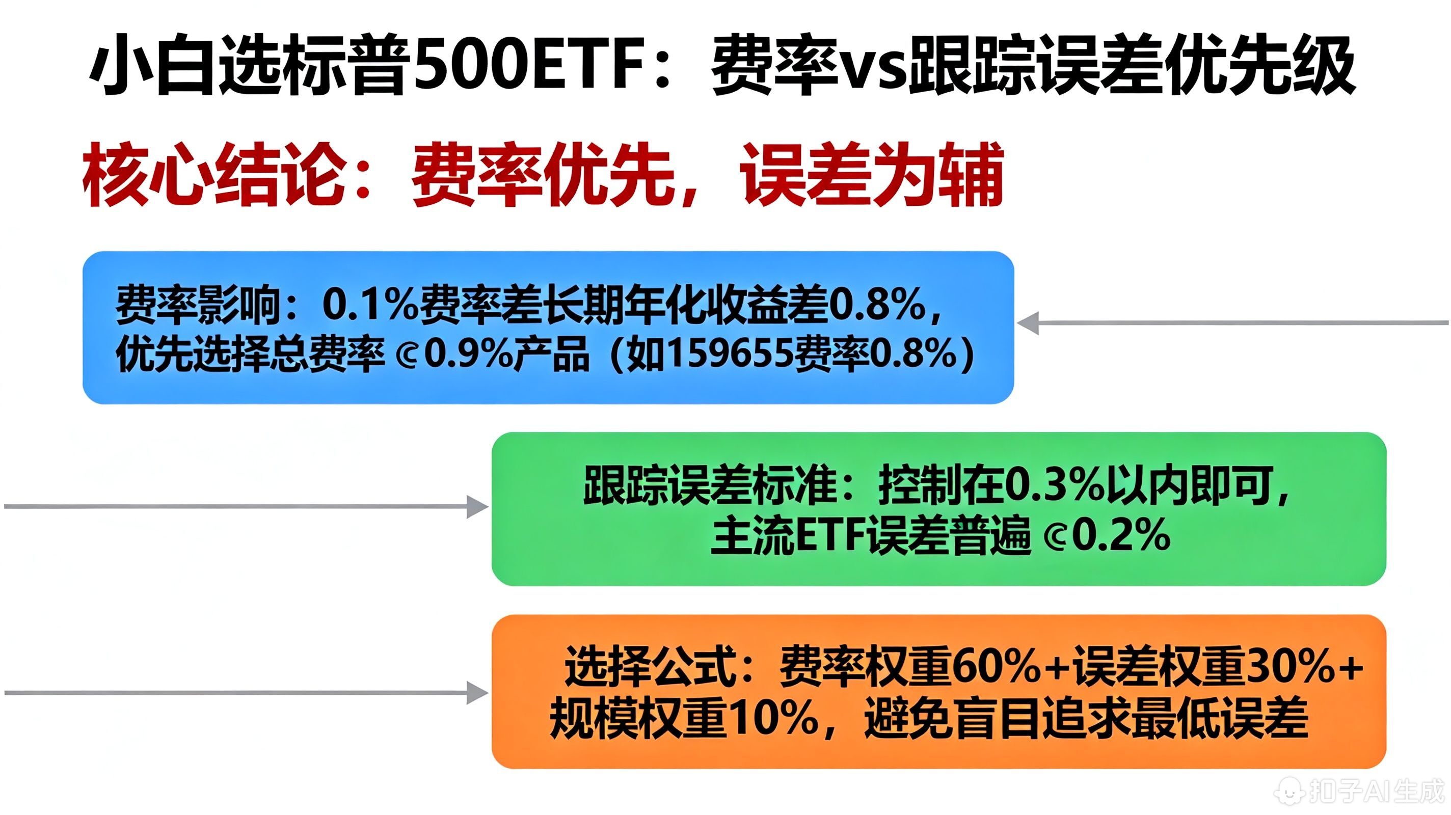 小白选标普500ETF,优先看费率还是跟踪误差?
