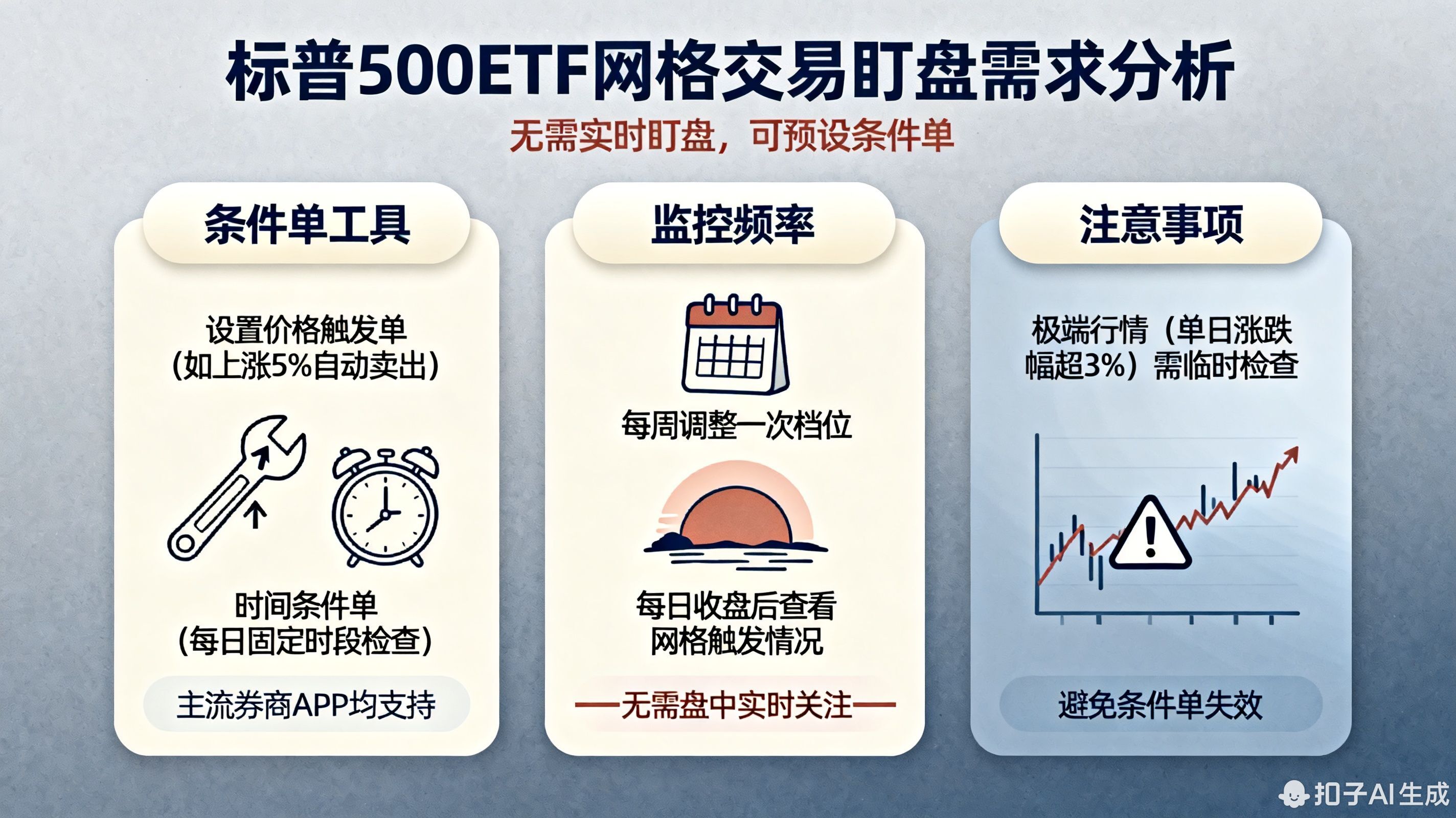 标普500ETF网格交易需要盯盘吗?