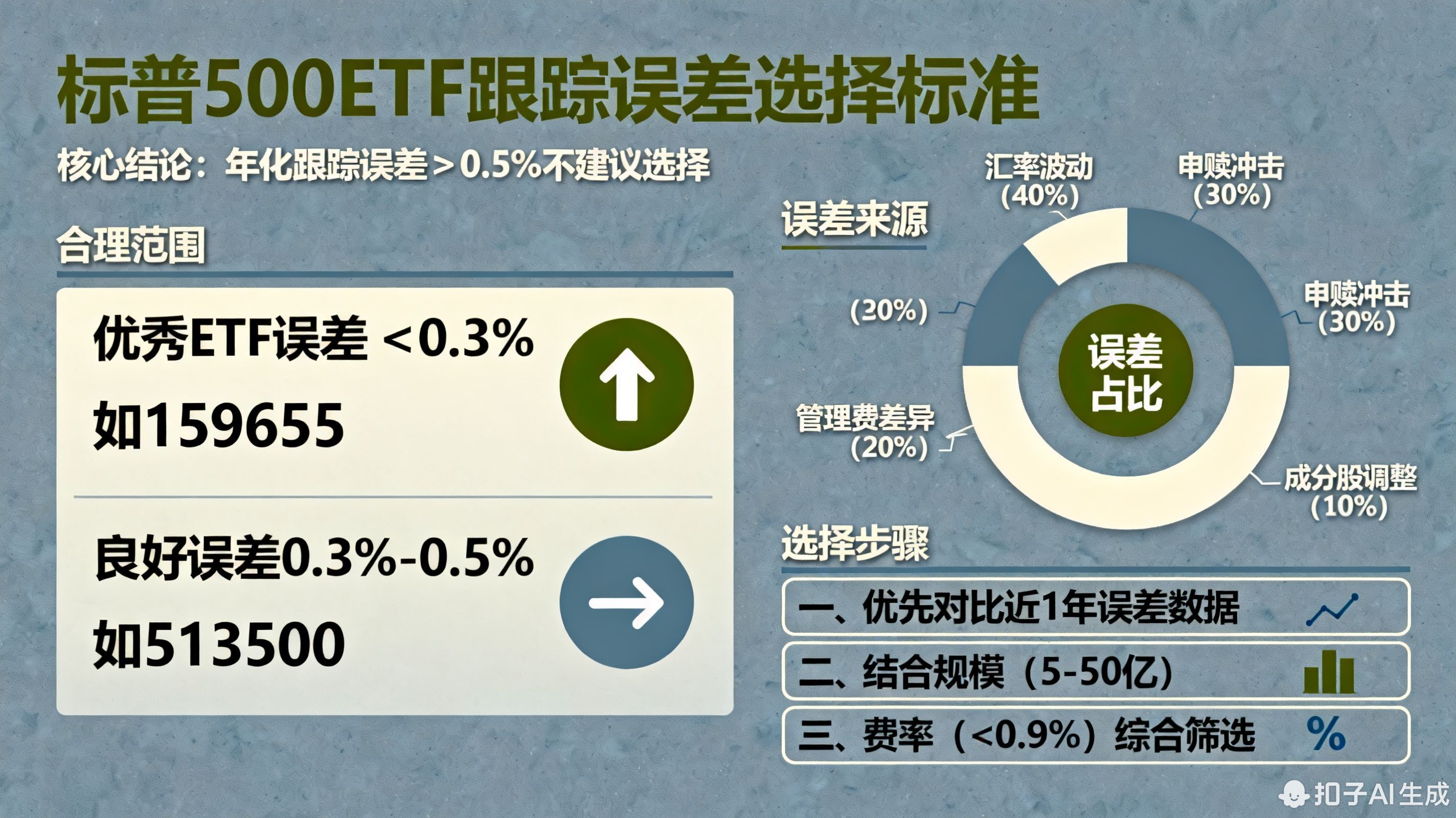 标普500ETF跟踪误差超过多少就不建议选了?