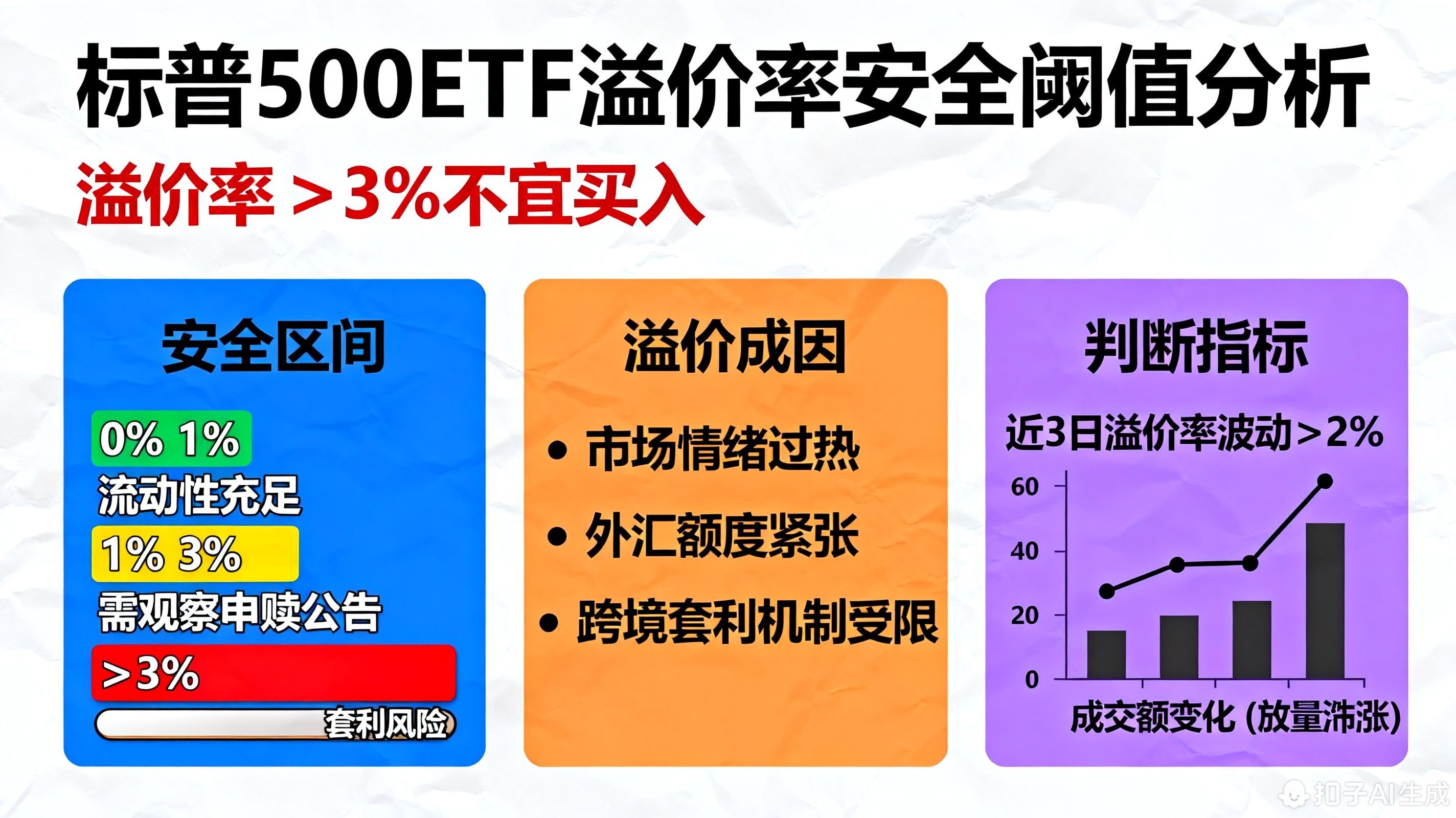 标普500ETF溢价率多少算过高,不宜买入?