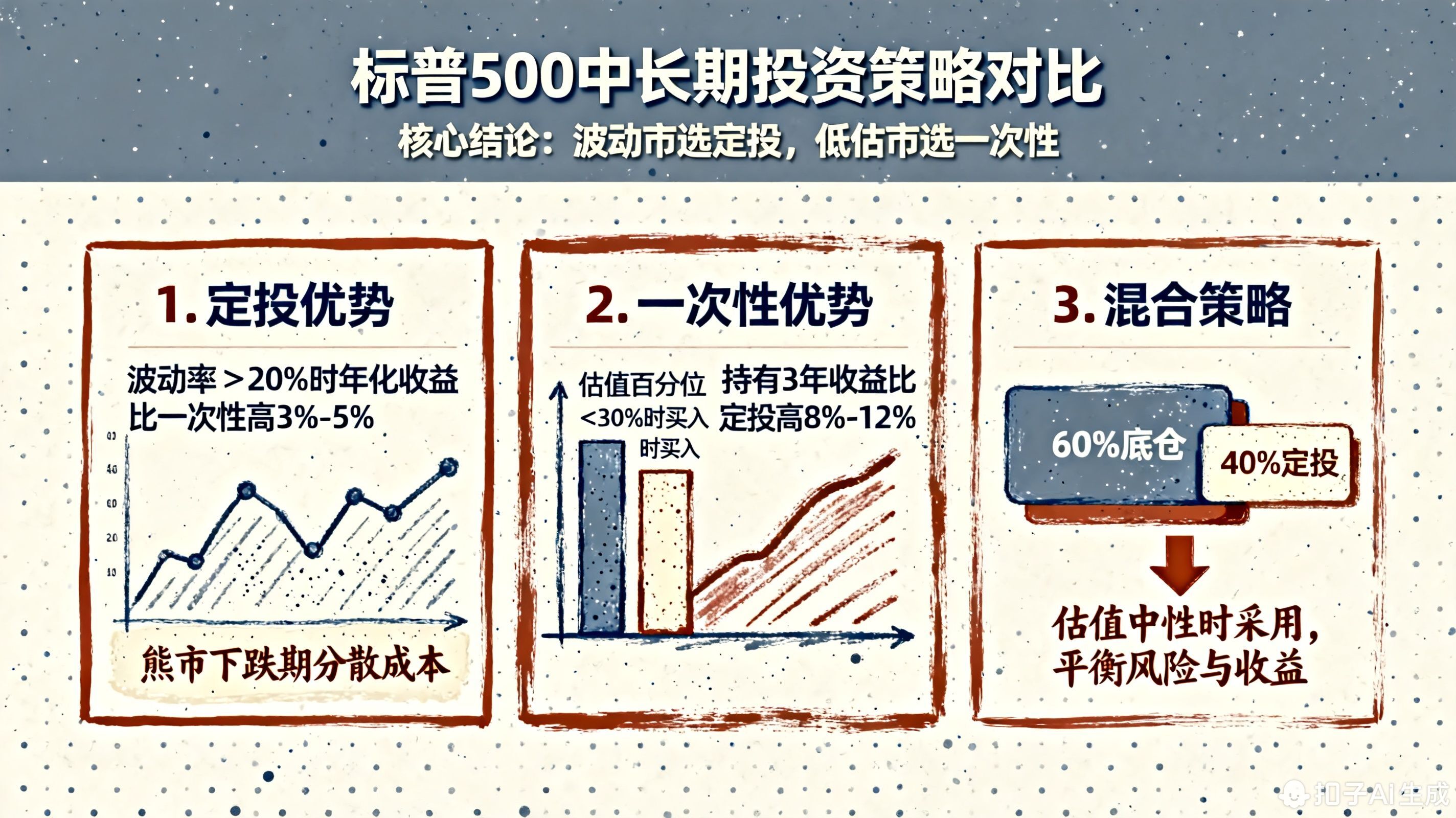 中长期持有标普500，定投还是一次性买入更好?