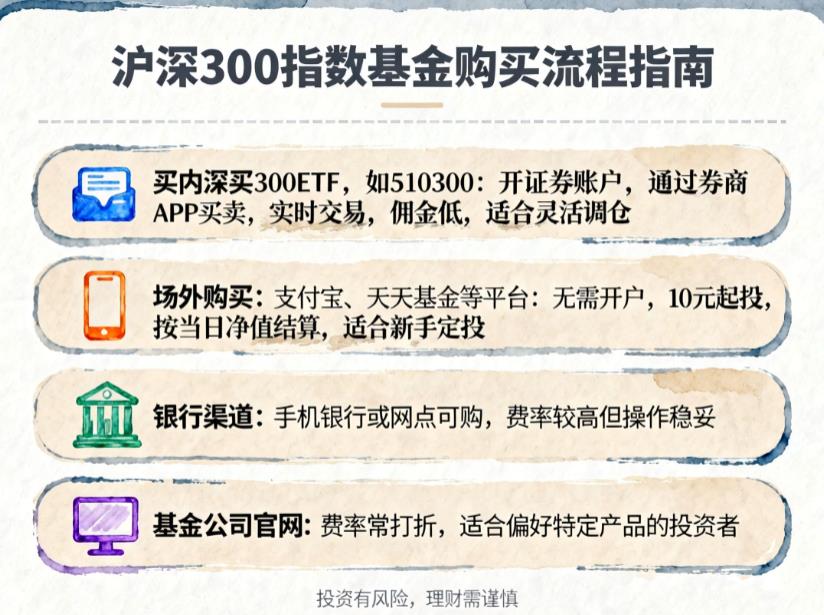 沪深300指数基金购买流程,新手能会吗?