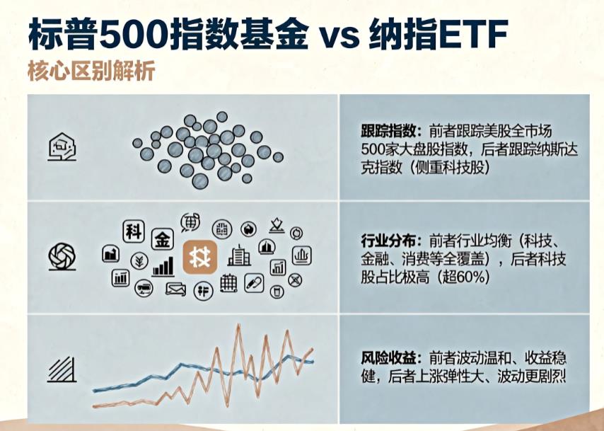 标普500指数基金和纳指ETF的区别？