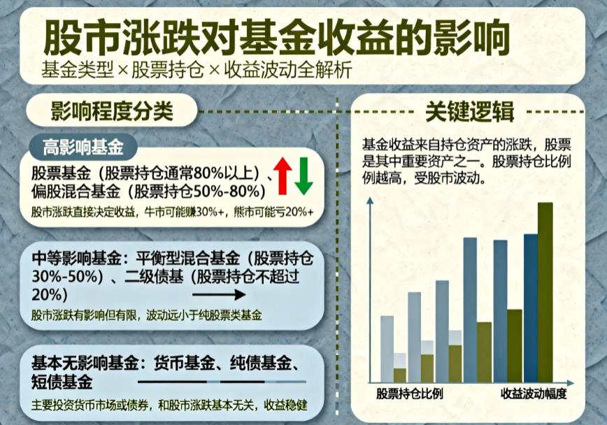 股市涨跌会影响基金收益吗？影响程度大吗？