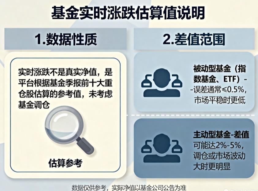 基金实时涨跌数据准吗?估算值和实际净值差多少?