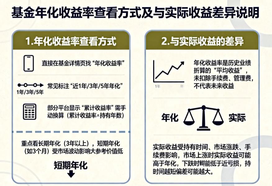 基金年化收益率怎么看？和实际收益一致吗？