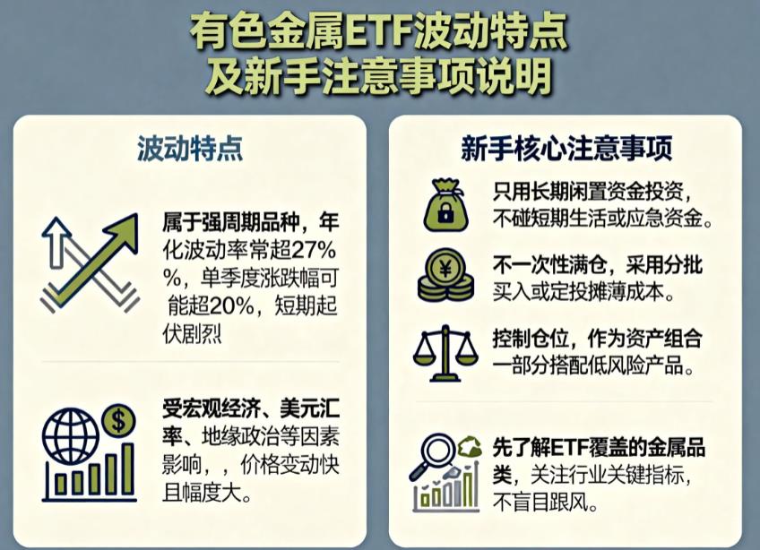 有色金属ETF波动大吗？新手投资需要注意什么？