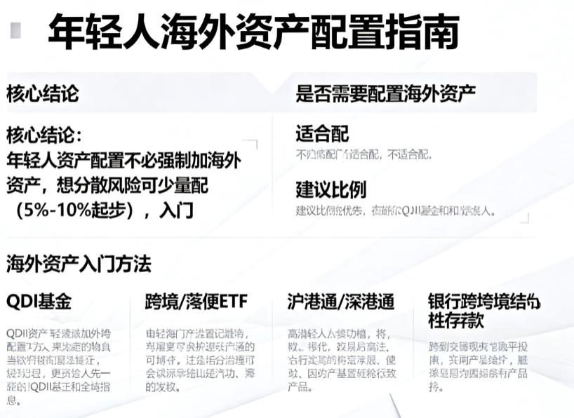 年轻人资产配置需要加海外资产吗？海外资产入门方法？