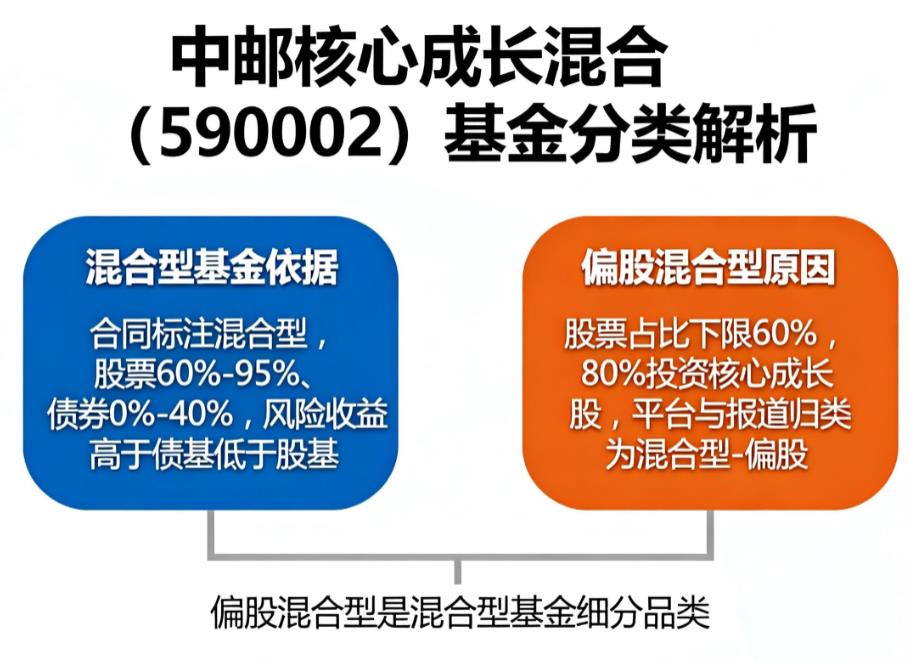 中邮核心成长混合是偏股基金还是混合型基金?