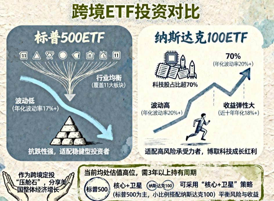 定投标普500ETF和纳斯达克100ETF,该咋选?