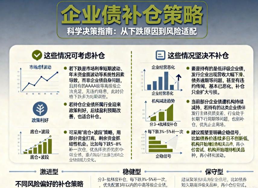 企业债价格跌了这么久，能补仓吗？