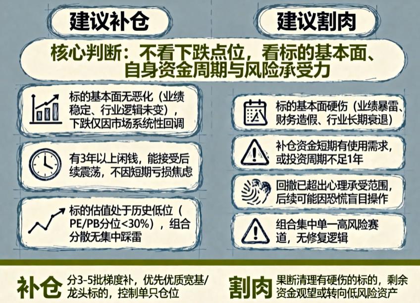 股市跌到这个位置,是补仓还是割肉?