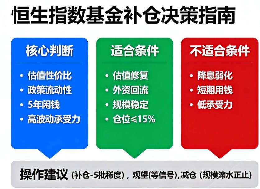 恒生指数基金持续走低，大跌这么久能补仓吗？