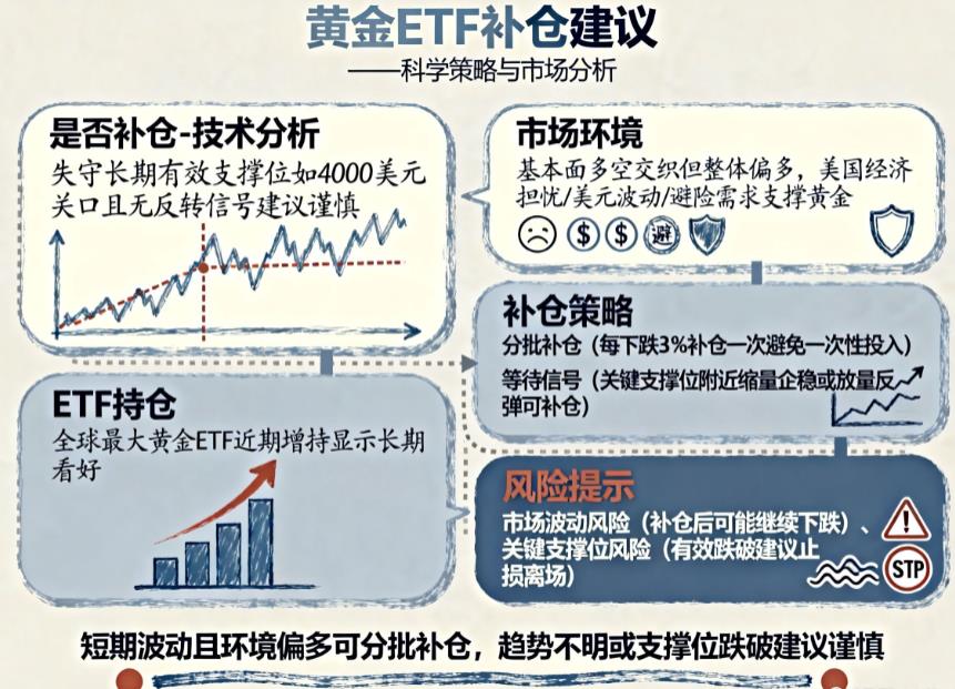 黄金ETF失守关键关口大跌，能补仓吗？