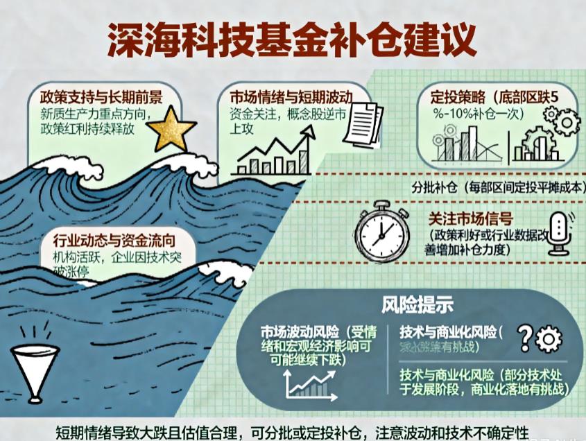 深海科技相关基金大跌后，现在补仓合适吗？