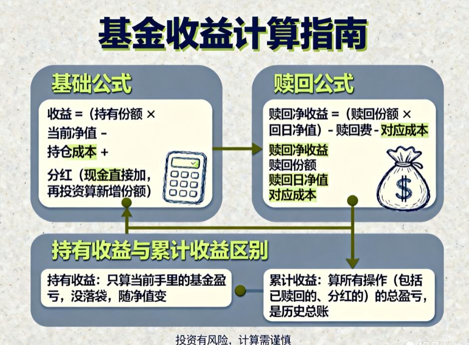 基金收益咋计算？持有收益和累计收益有啥区别？