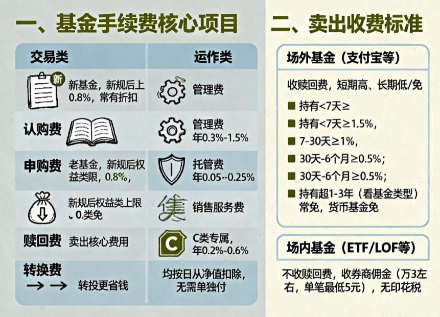 基金手续费包含哪些项目?卖出时的收费标准高不高?