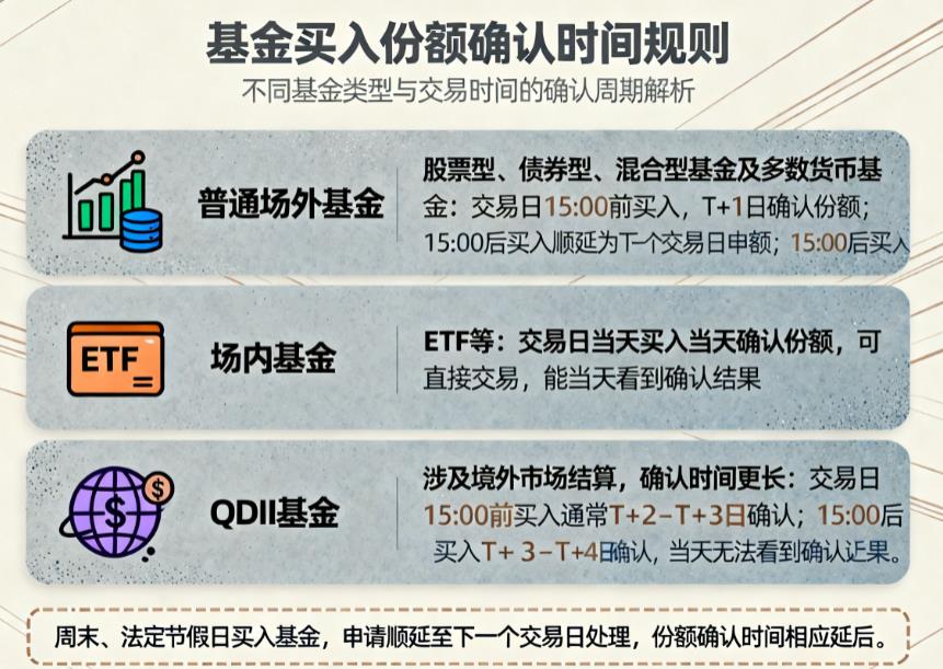 基金买入后多久能确认份额?当天就能看到确认结果吗?