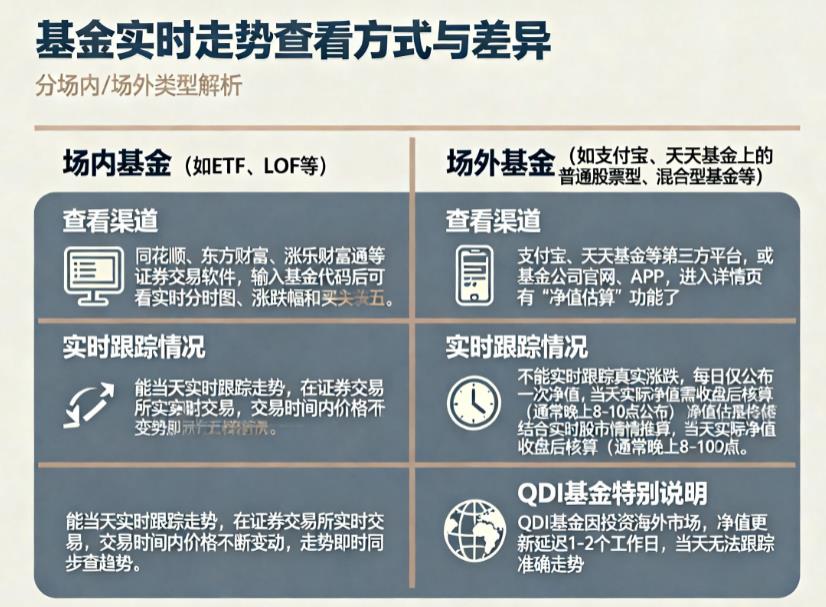 基金实时涨跌在哪里看?当天能实时跟踪走势吗?
