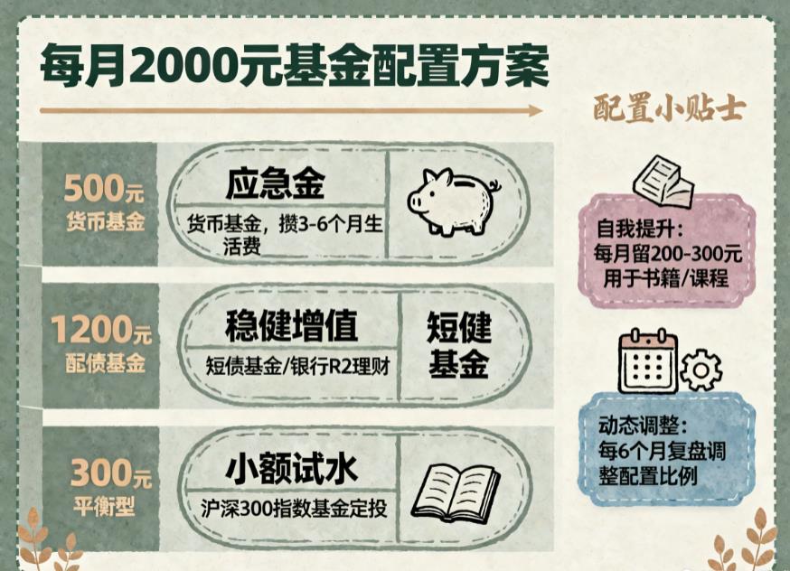 每月2000闲钱，年轻人资产配置规划？
