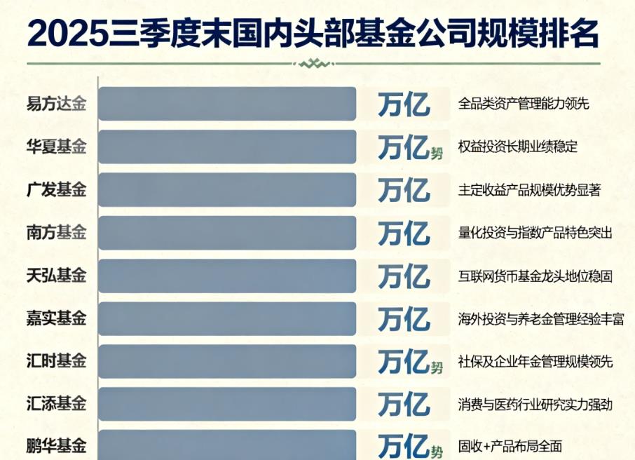 国内大型基金公司有哪些?规模够不够大?