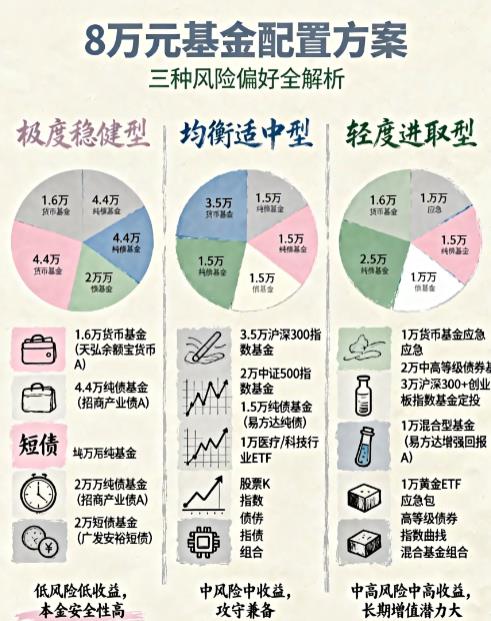 8万块钱怎么理财？分几只基金买合适？