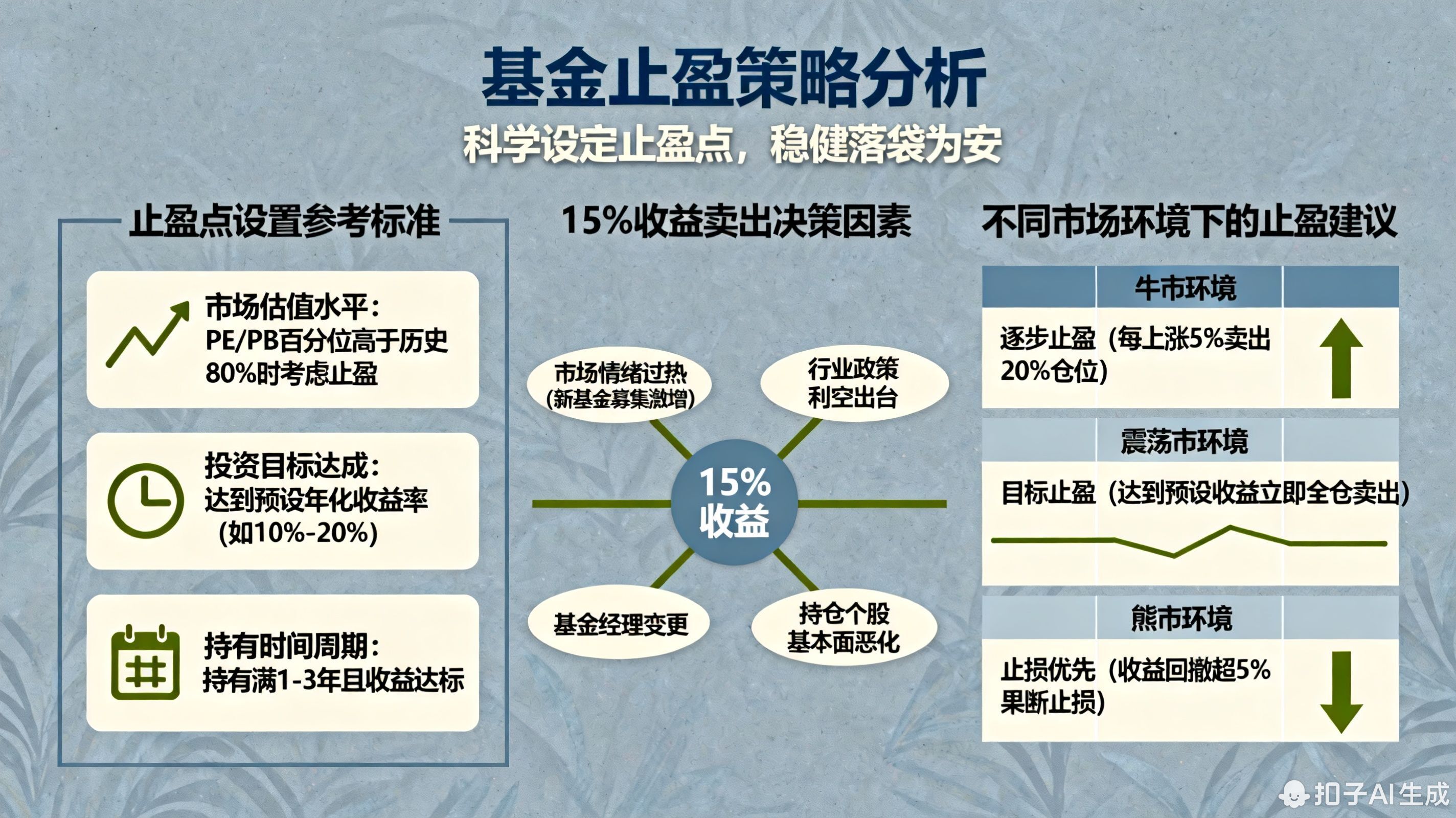 基金止盈点设置多少比较合理?15%的收益该不该卖出?