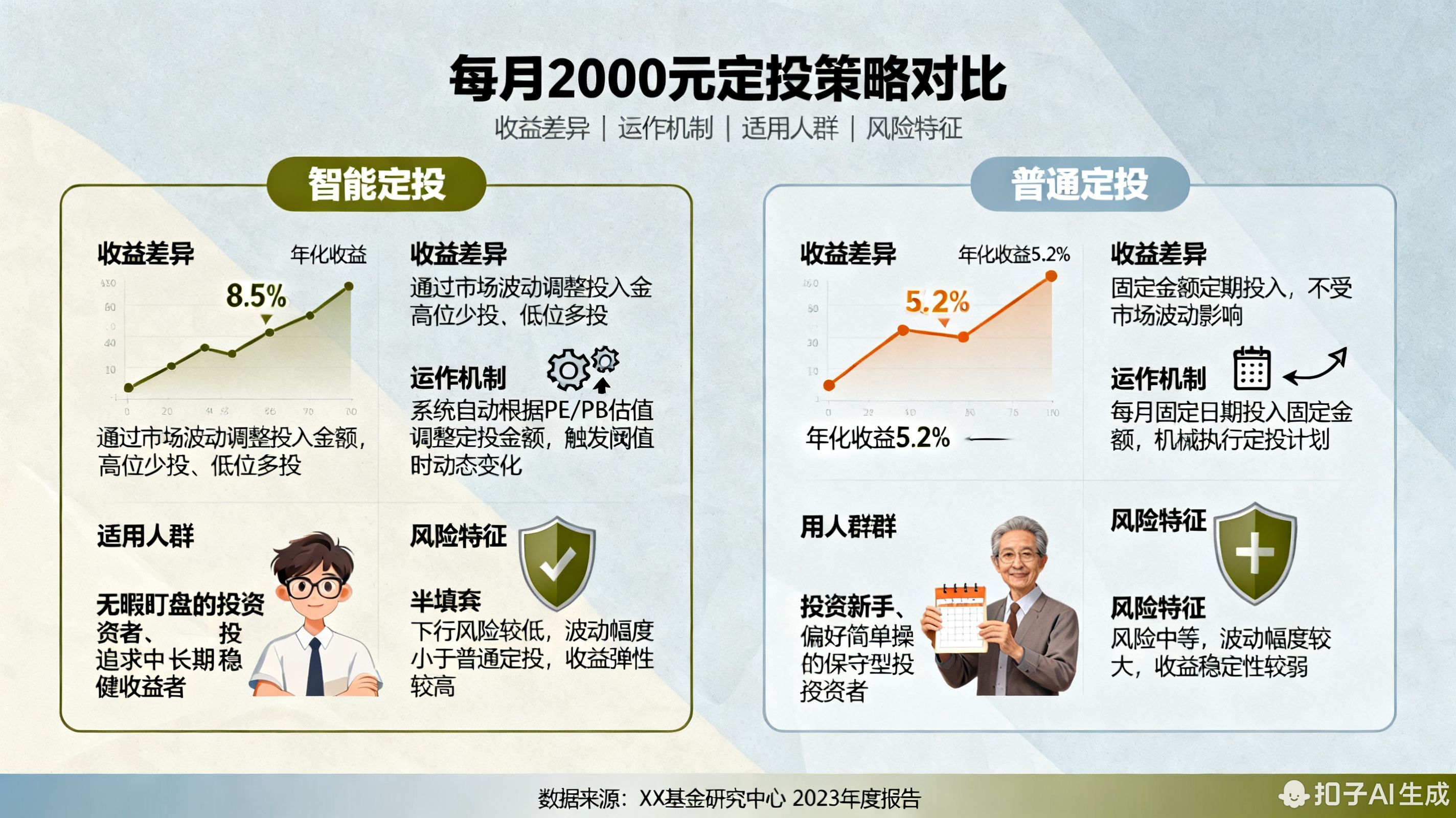 每月定投2000元，选择智能定投和普通定投哪个收益更高?