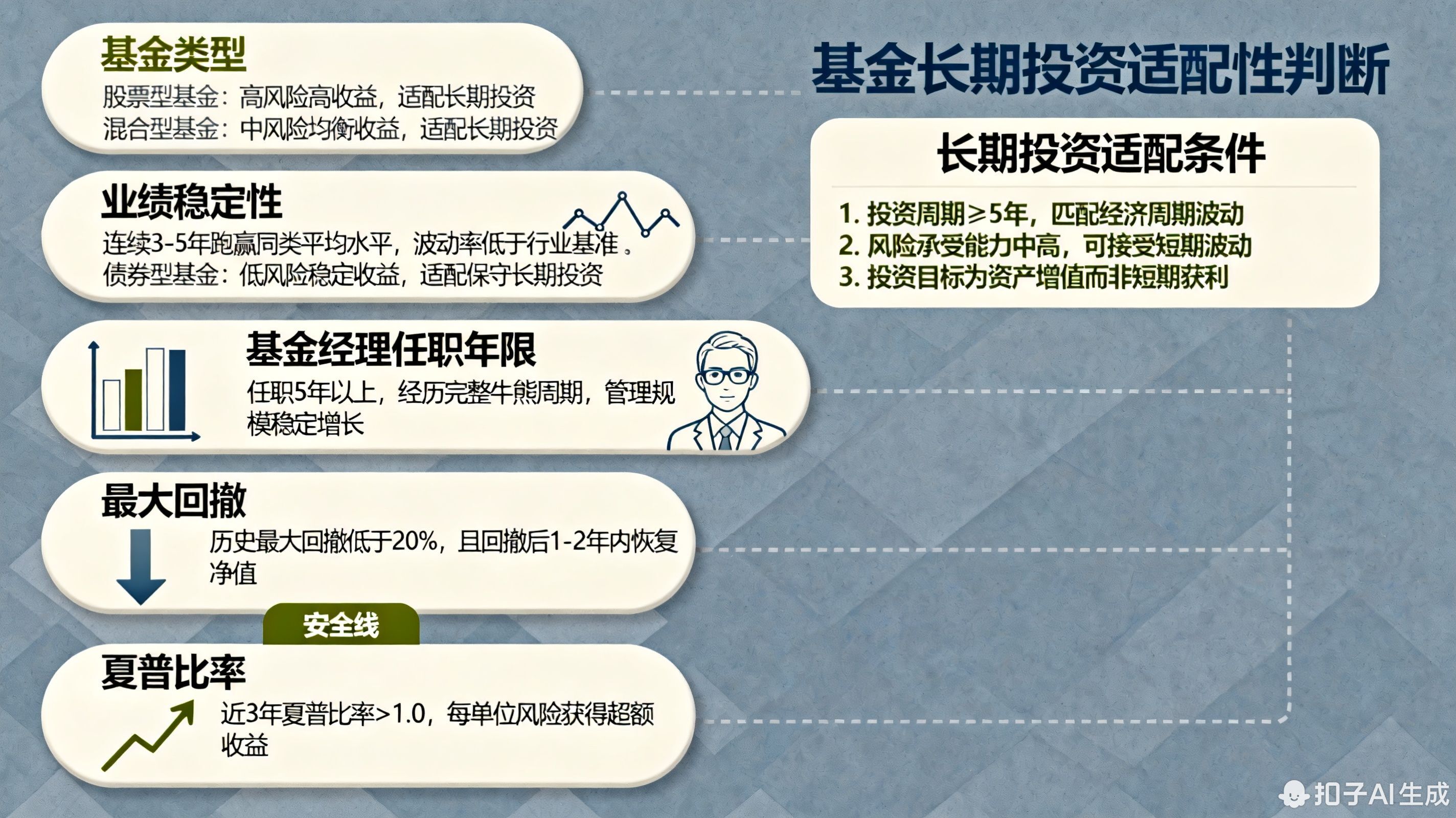 如何判断基金是否适合长期投资?主要看哪些指标?