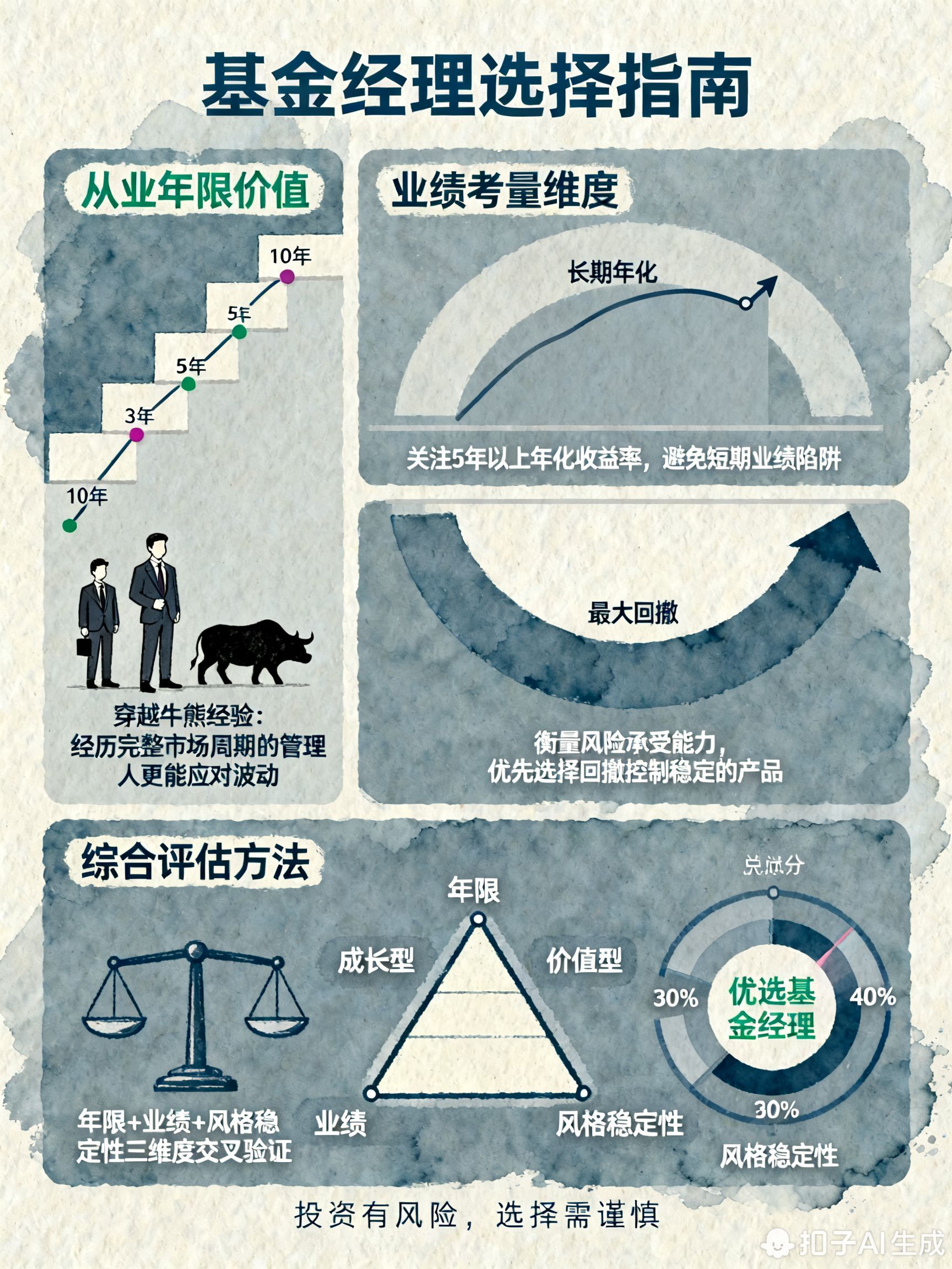 挑选基金时，基金经理的从业年限重要还是业绩重要?