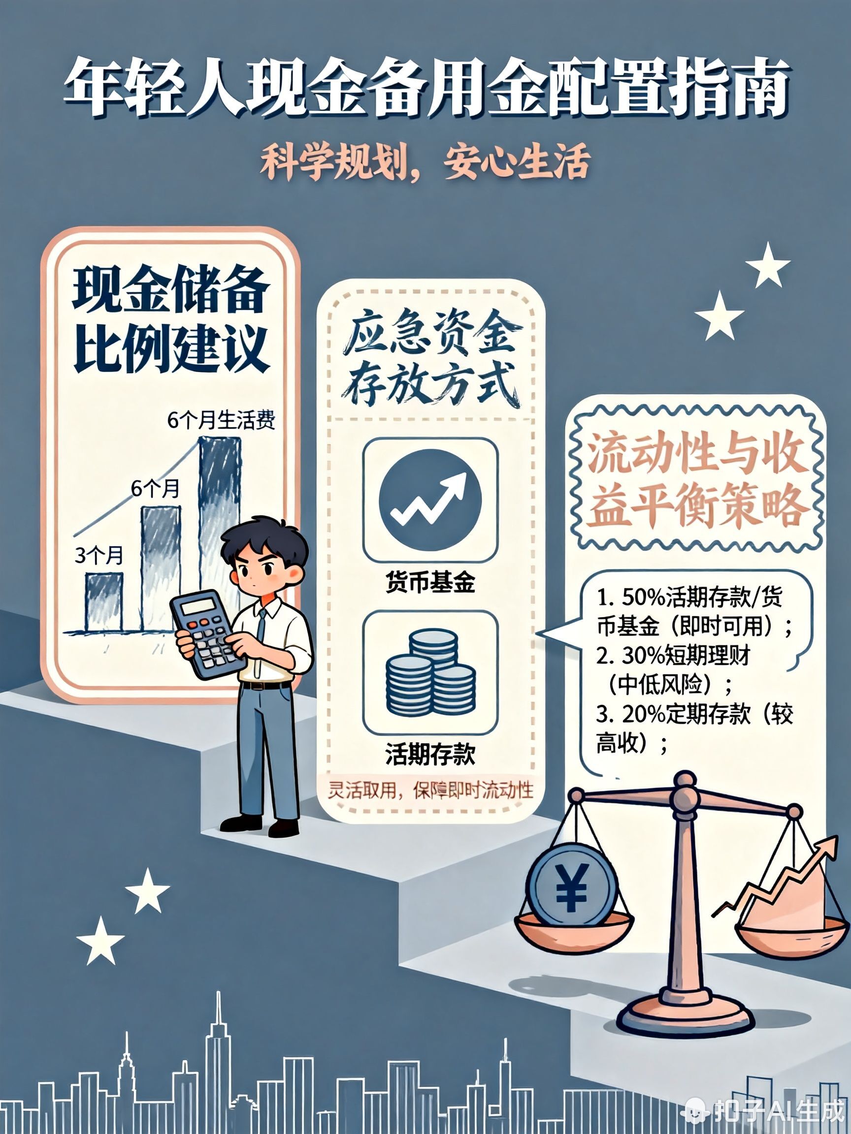 年轻人资产配置中该留多少现金备用?比例怎么定?