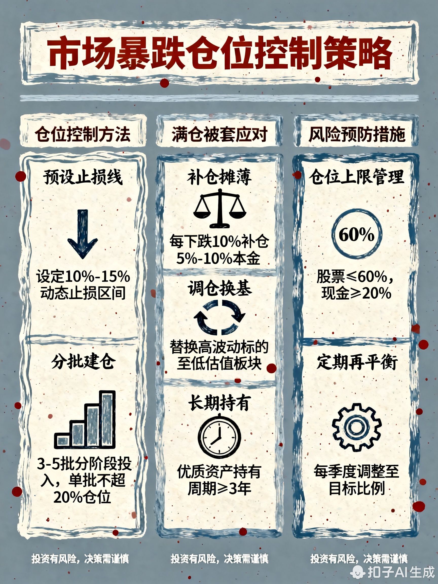 市场暴跌时该怎么控制仓位?满仓被套怎么办?