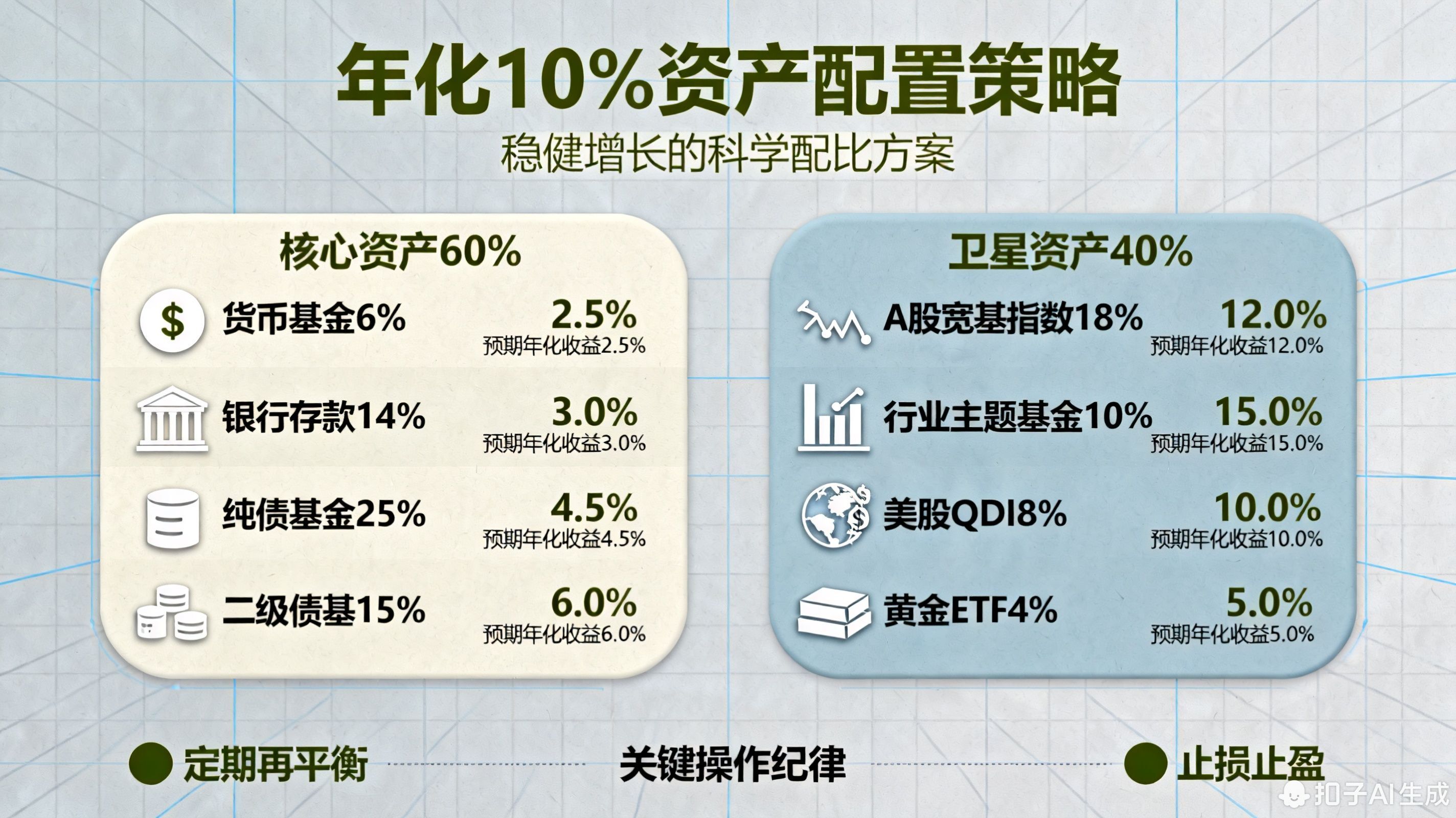 如何通过资产配置实现年化10%的收益目标?
