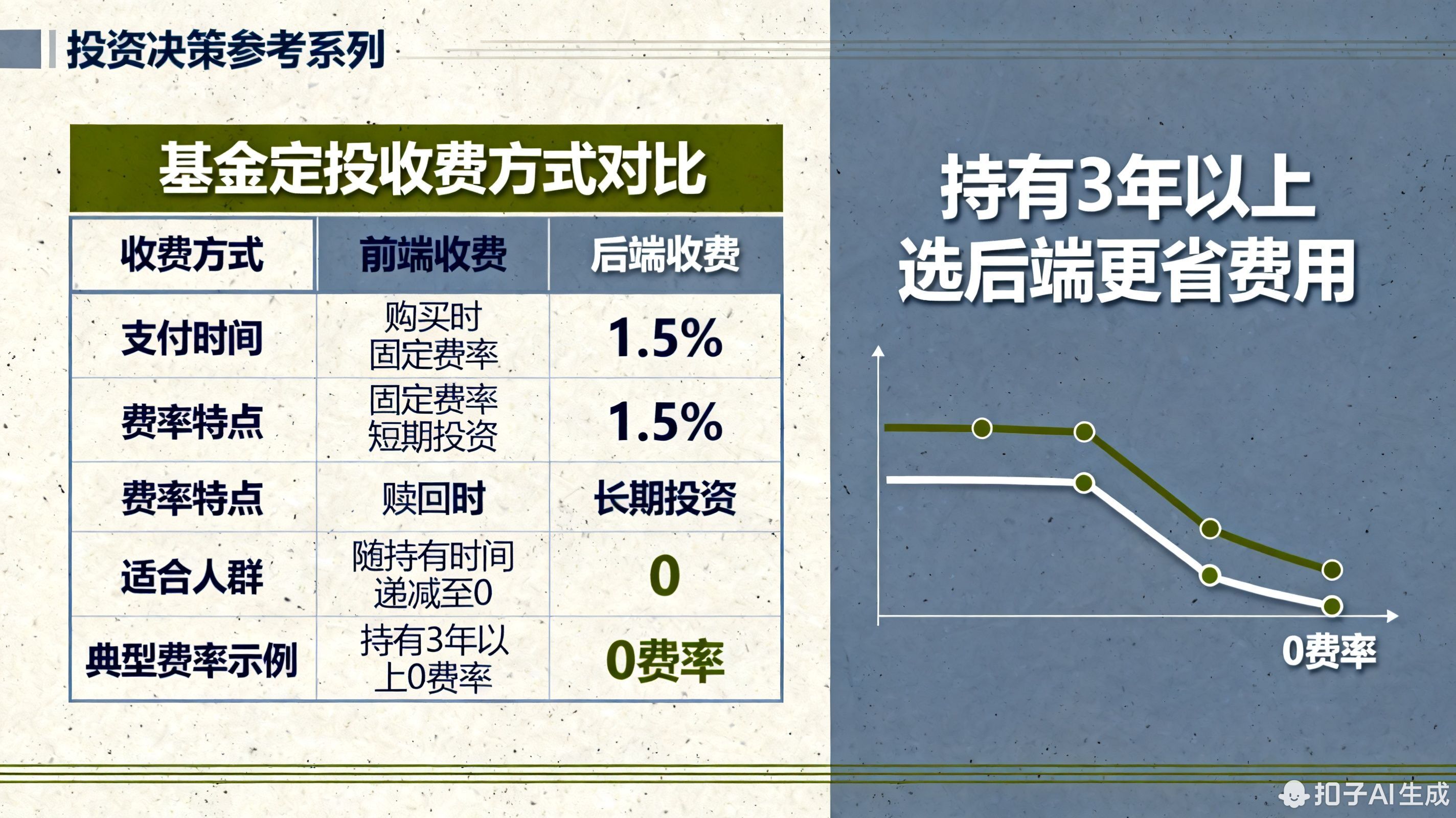 基金定投该选择前端收费还是后端收费的基金?