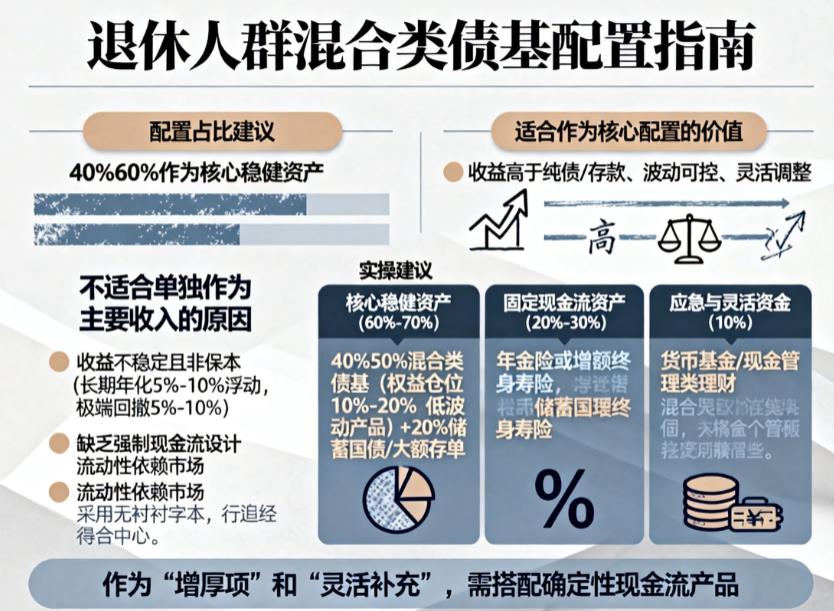 退休人群可以把混合类债基作为主要收入来源吗?