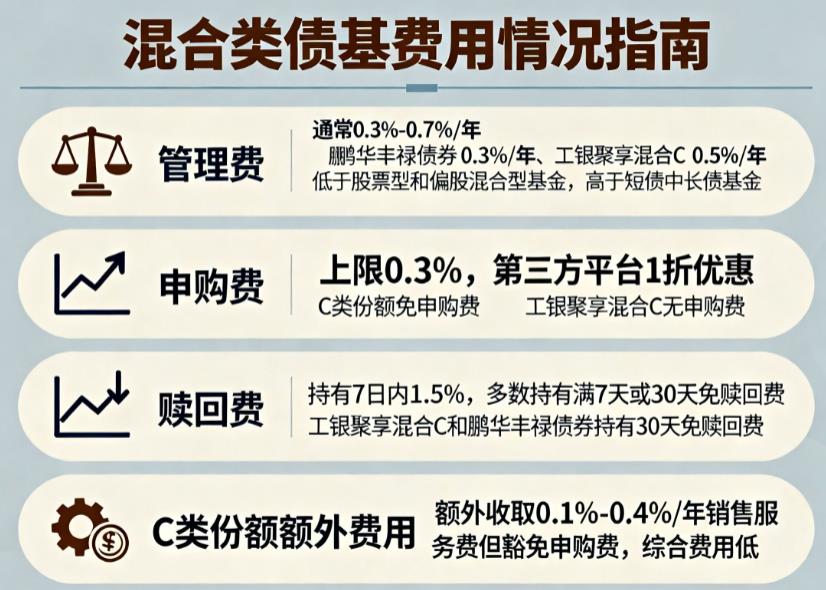 合类债基的管理费和申购赎回费高不高？