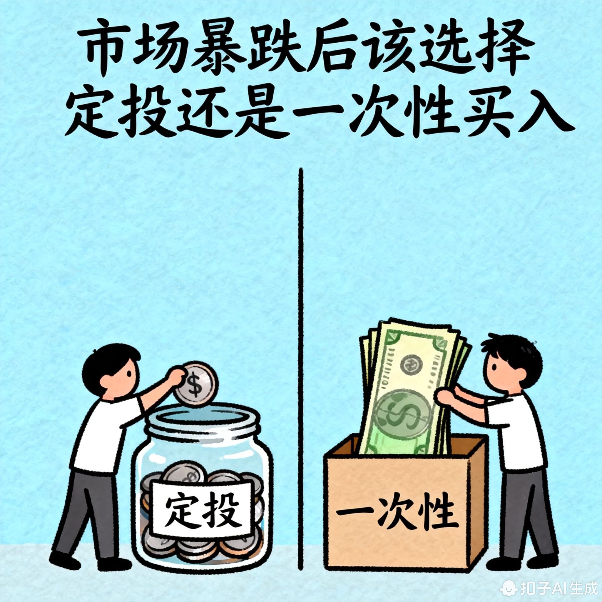 市场暴跌后该选择定投还是一次性买入?