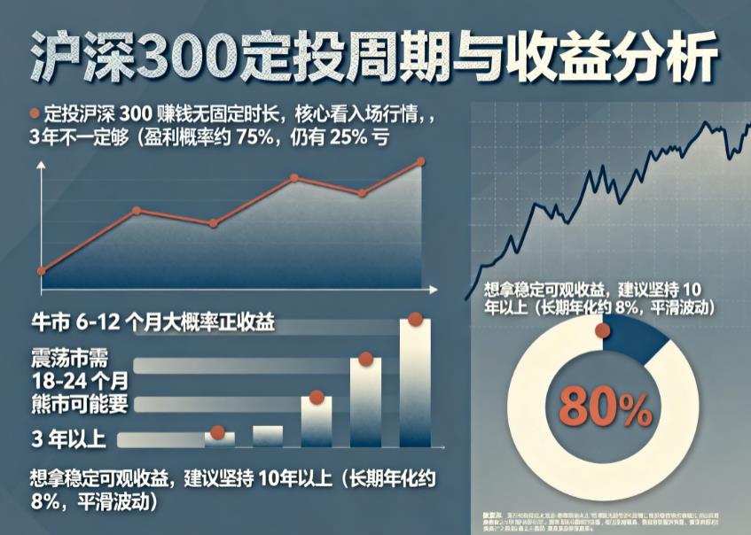 定投沪深300要坚持多久才能赚钱?3年够不够?