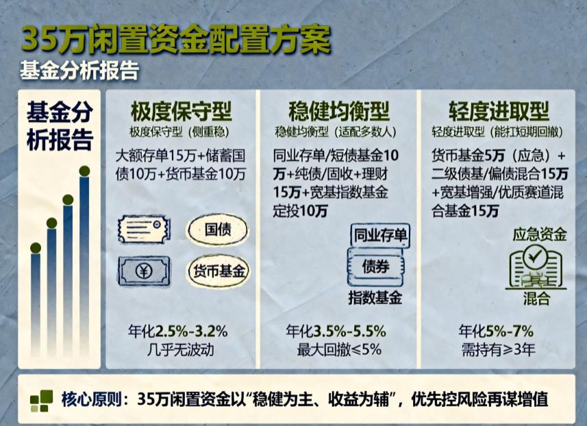 35万闲置资金有什么投资方案?侧重稳还是赚?