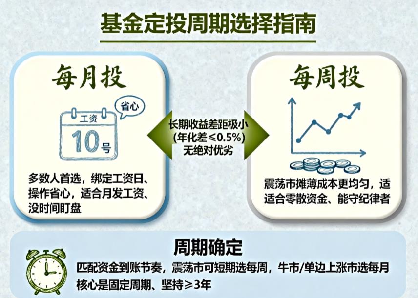 指数基金定投该选每月投还是每周投?周期怎么定?