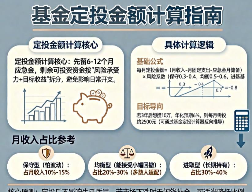指数基金定投金额该怎么算?占月收入比例多少合适?